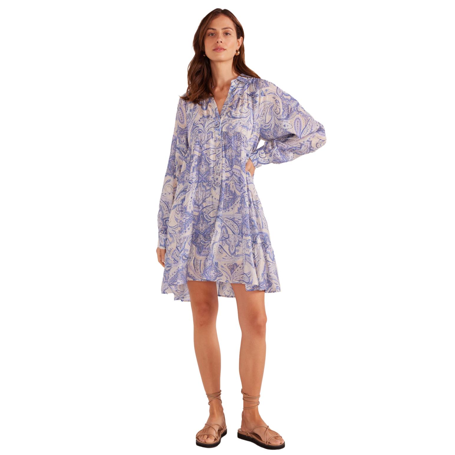 MINKPINK Lola Tiered Shirt Dress